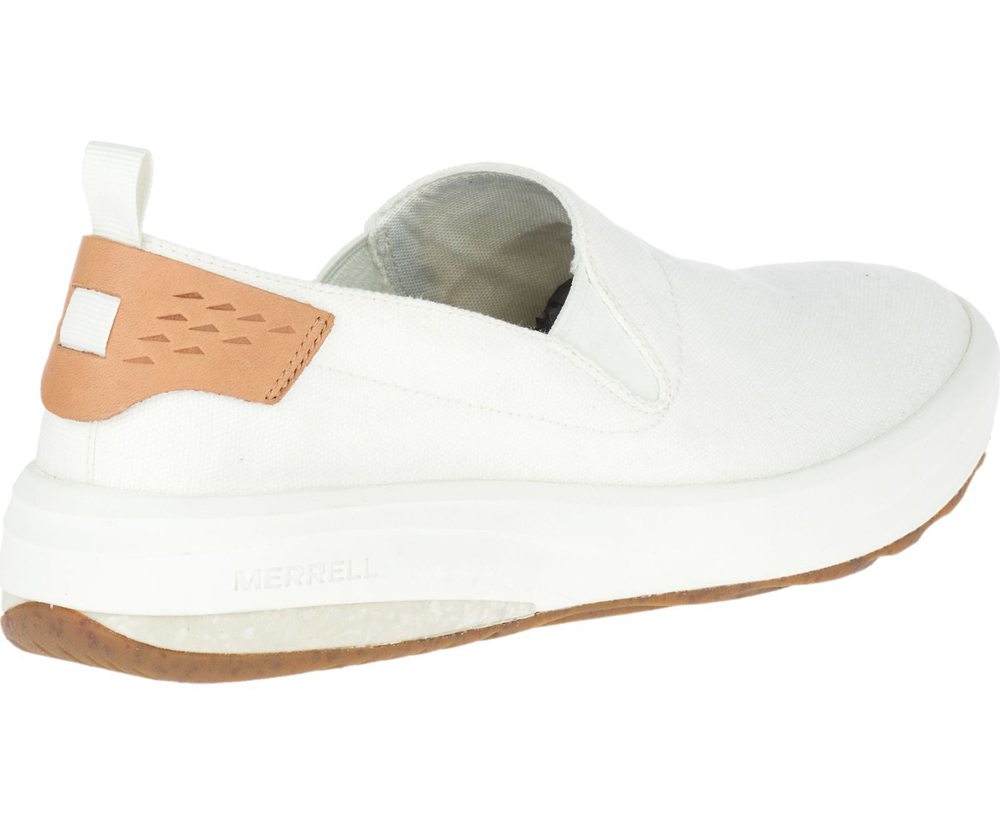 Merrell Slip Ons White - Gridway Moc Canvas - Mens 83ICNYKBR